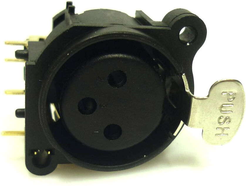 Ersatzteil Einbaubuchse Xlr 3-Pol 4-Pins Gebogen