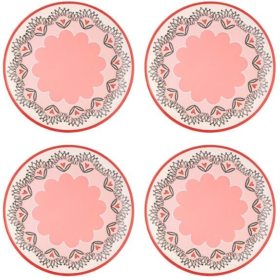 Cath Kidston Cherry Set of 4 Melamine Dinner Plates