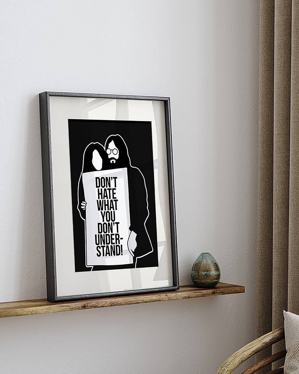 home24 Afbeelding John and Yoko, Multicolour, 32 x 42 cm