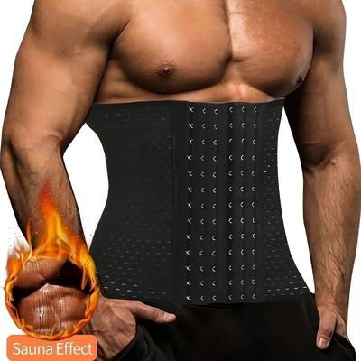 Uplifted Finds High Compression Men's Waist Trainer Trimmer Belt black 3xl