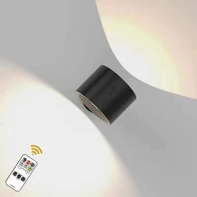 Inspire Select Rechargeable Magnetic LED Wall Sconce 360 Rotating Touch & Remote Control Reading Light black