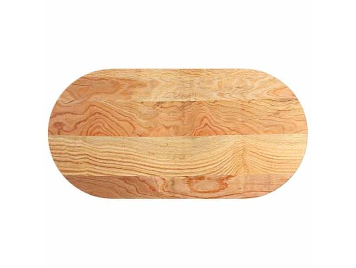 GKHPYURE Ovale Tischplatte 100 x 50 x 4 cm aus massiver Eiche, hellbraun Massives Eichenholz, leichte Lackierung, glatte Oberfläche, ovale Form, für Couchtisch oder Bartisch