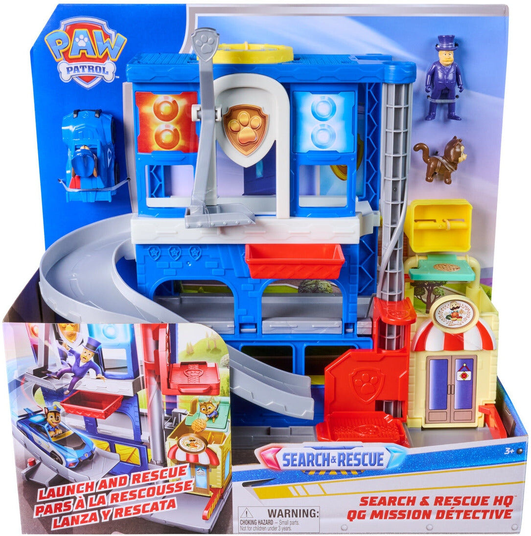 Spin Master PAW Patrol Search ; Rescue HQ Playset with Chase, Humdinger and Kitty - Multi-level Playset for Kids - Ages 3 and Up