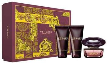 Versace Crystal Noir 3 piece set (1.7 oz edt + 1.7 oz body lotion +1.7 oz bath and shower gel) Standard Eau De Toilette for Women