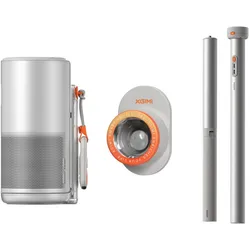 Xgimi Mogo 4 und PowerBase Ständer (Full HD, 450 lm, 1.20:1), Beamer, Grau
