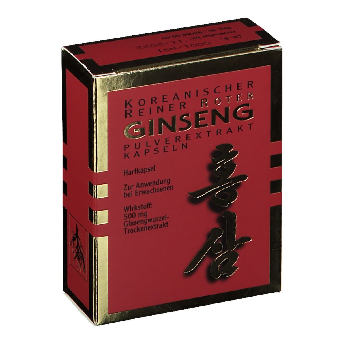 Koreanischer Reiner Roter Ginseng Pulverextr.Kaps. 30 St Kapseln