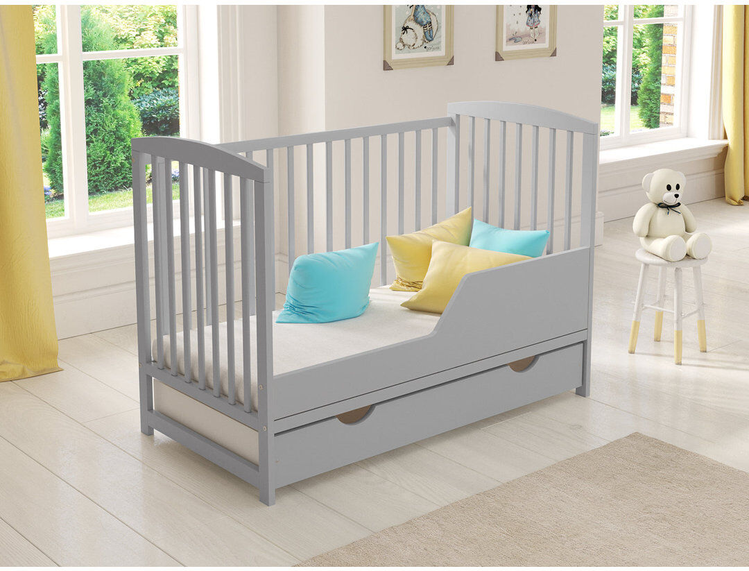 Harriet Bee Percie Cot Bed Grey Standard