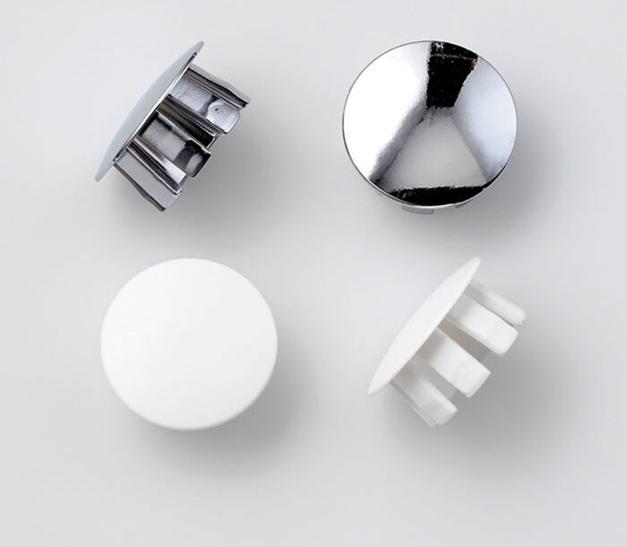 LAUFEN Abdeckkappen-Set H8928150000001 für Befestigung WB9, weiß, verchromt