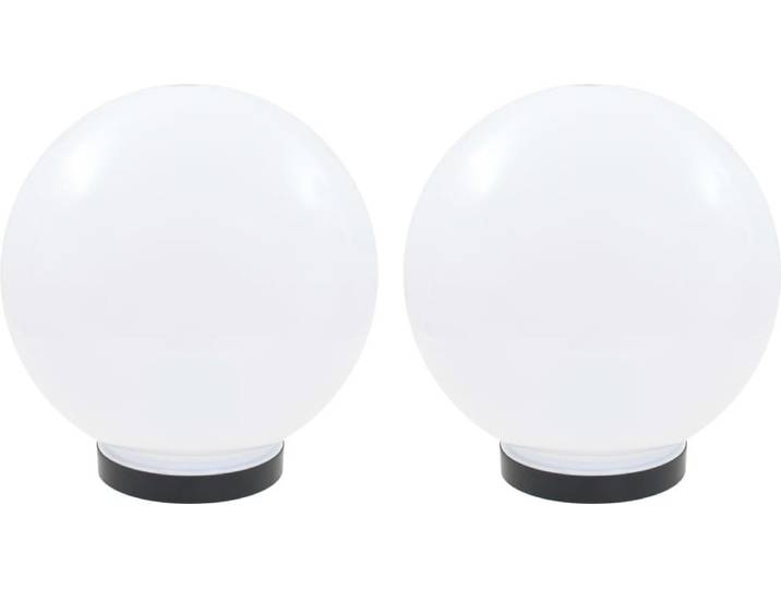 vidaXL LED-Gartenleuchten 2 Stk. Kugelförmig 25 cm PMMA