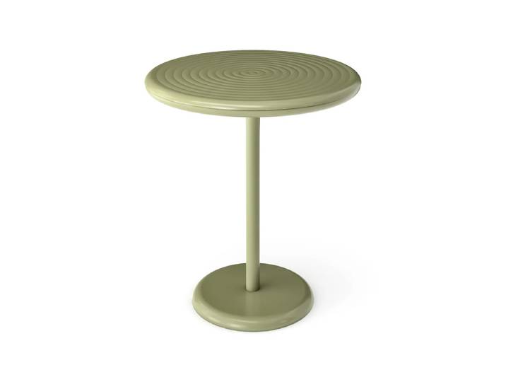 Tom Dixon - Groove Round Gartentisch, Ø 69,7 cm, moosgrün