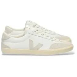 VEJA für Damen. VO2003852 Beige Sneaker aus Leder Volley (40), Wohnung, Schnürsenkel, Lässig