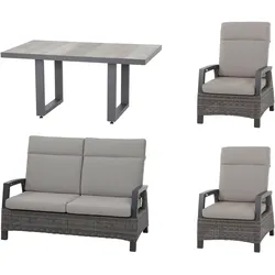 Loungegarnitur Corido 4-tlg. Grau