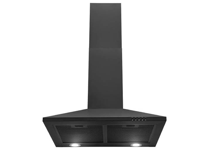 Exquisit Kamin-Dunstabzugshaube, 60cm Breite, Umluft, Abluft, 68 Watt, KH 60-8.3 schwarz