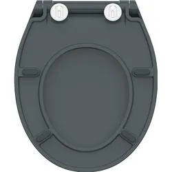 Schütte, WC Deckel, WC Sitz Duroplast WC-Sitz SLIM ANTHRAZIT Absenkautomatik Schnellverschluss 82704 Anthrazit