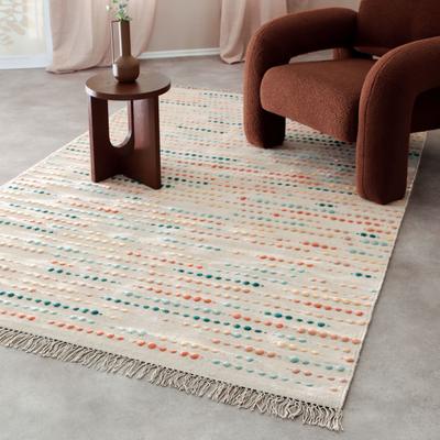 Teppich WECON HOME "Maddie", bunt (multi), B:160cm H:11mm L:230cm, Schurwolle, Teppiche, Teppich, handgewebt, robust, strapazierfähig, skandinavisch, Naturfaser