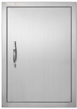 VEVOR BBQ Access Door,xSingle Outdoor Kitchen Door, Cold Plate Flush Mount Door, Wall Vertical Door with Handle