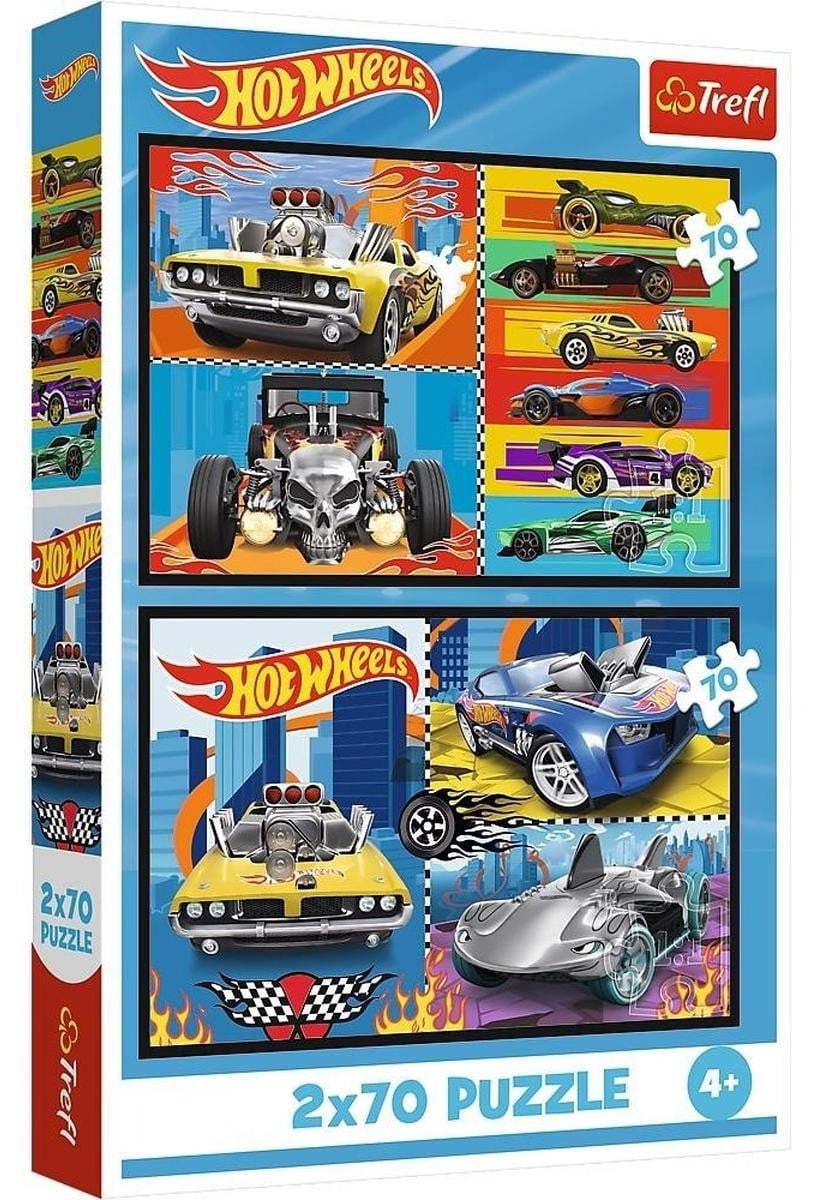 Trefl Hot Wheels Auto's Puzzel 2x70 stukken 34442
