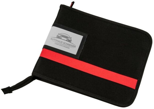 Porte-clés Eichner noir/rouge en polyester (9201-00034)