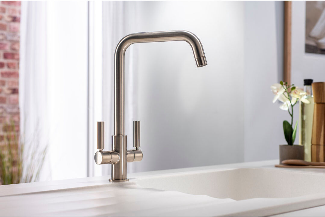 Abode Designs Abode Globe Quad Monobloc Tap Brushed Nickel 20.1cm
