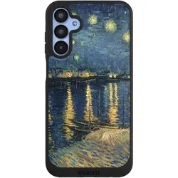 Nivocase Handyhülle für Samsung Galaxy A15 5G Hülle NIVOpure Case Schwarz Kunst Malerei (Samsung Galaxy A15 5G), Smartphone Hülle, Schwarz