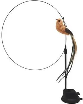 Inspire Essentials FeatherBird Suction Cup Cat Wand Toy Interactive Bird Teaser For Indoor Cats bird