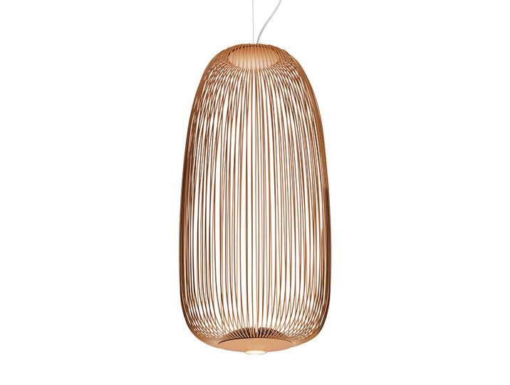 FOSCARINI lampe à suspension SPOKES 1 LED (Dimmer / Cuivre - Acier et aluminium vernis)
