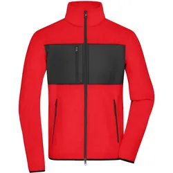 Fleecejacke "JN1312" - S - red/black