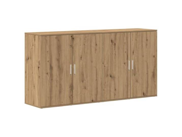 LASWWQMRF Sideboard 2er Set Artisan-Eiche 79x38x80cm Holzwerkstoff Kompakter Kommodenschrank mit Scharniertüren für Wohnzimmer und Schlafzimmer, bietet viel Stauraum auf kleinem Raum.