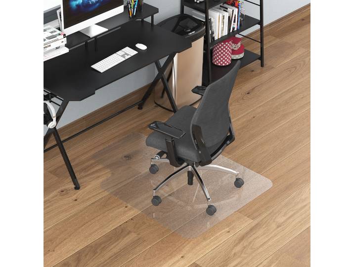 HOMCOM Tapis Chaise Bureau 90x120cm Transparent Antidérapant