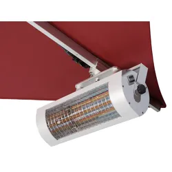 May Infrarotheizstrahler 1400W mit  Schalter und W-May Stecker - RAL9010