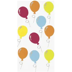 6x Heyda, Sticker, Sticker-Etikett Ballons 9 Stück 4-farbig (9 Sticker)