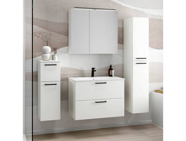 Badezimmerset MYBA XVII 4-teilig 140cm Weiß/Weiß