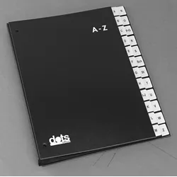 dots Pultordner DIN A4 24 Taben schwarz
