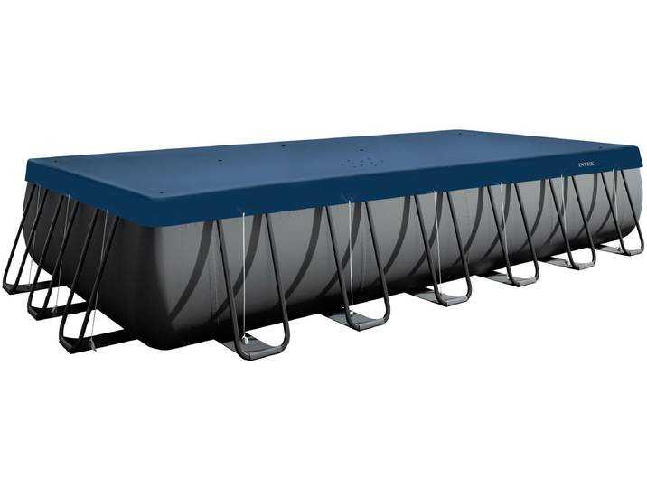 Pool-Abdeckplane INTEX Deluxe , blau, B:366cm L:732cm, Polyethylen (PE), Planen, Pool-Abdeckplane, 366x732 cm