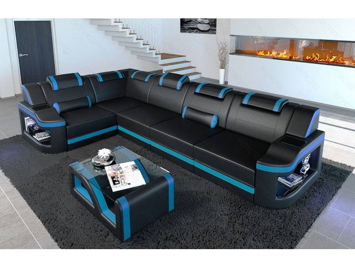 Ecksofa Padua L-Form in Leder