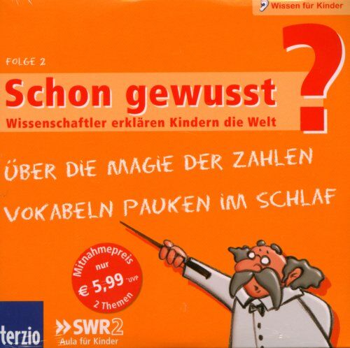 Albrecht Beutelspacher - Schon gewusst? Wissenschaftler erklären Kindern die Welt, Audio-CDs, Folge.2 : Über die Magie der Zahlen / Vokabeln pauken im Schlaf, Audio-CD - Preis vom 09.10.2026 07:28:09 h