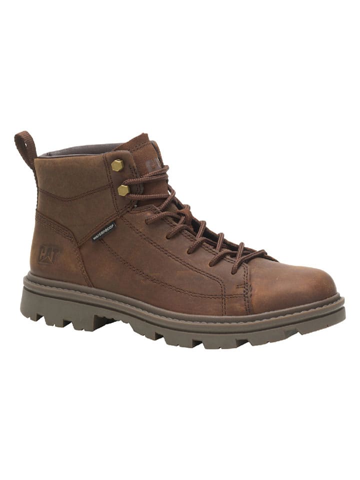 CAT Leder-Boots "Modulate" in Braun - 44