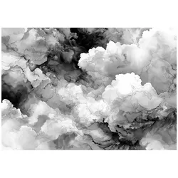 FOTOTAPETE Abstrakt Marmor Schwarzweiß 250x175 cm