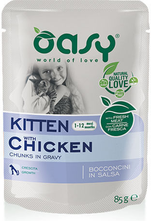 Oasy Kitten Busta Multipack 12x85G POLLO