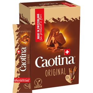 Caotina Kakao Original schweizer Trinkschokolade, Pulver, 45% Kakaogehalt, 10 Portionsbeutel