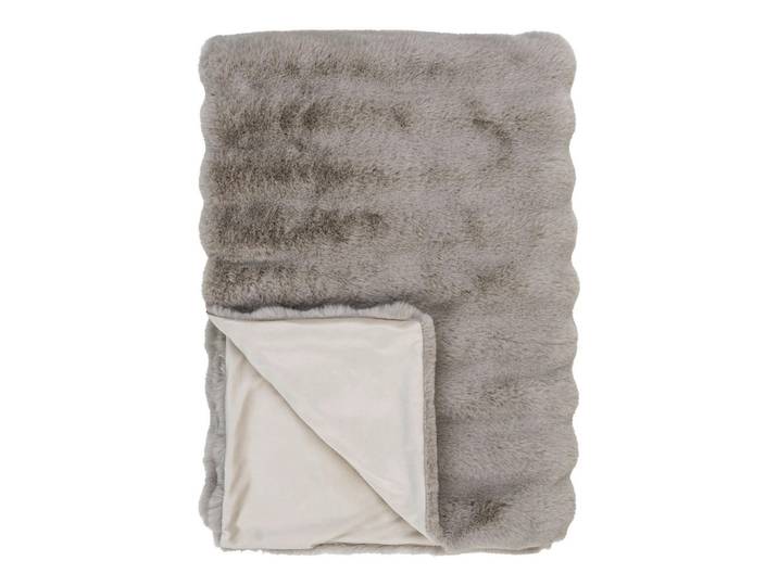 Plaid Galena, Grau, Uni, 130x180 cm, Heimtextilien, Wohntextilien, Decken, Plaids