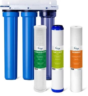 iSpring WCB32CKS 3-Stage Heavy Metals Whole House Water Filter System, Reduces Lead, Chloramine, PFAS, Chlorine, Sediments