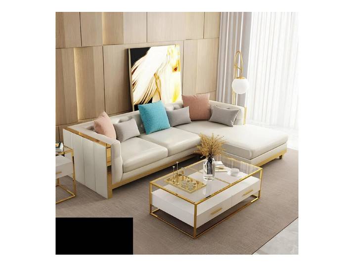 Xlmoebel Ecksofa Elegantes Ledersofa in L-Form für modernes Wohnen, Ecksofa L-Form, Hergestellt in Europa