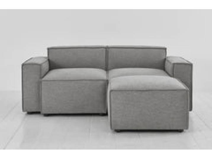 Zweisitzer-Sofa Model 03 mit Chaiselongue rechts, Schattengrau