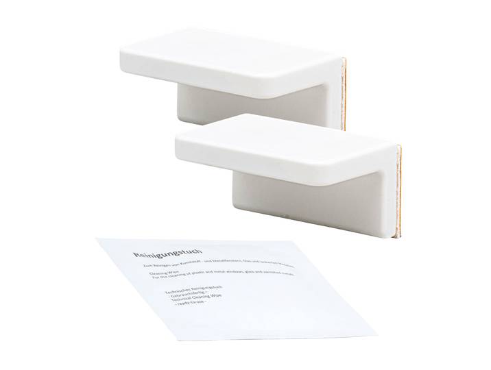 Magnethalter für Jalousie-Unterleiste selbstklebend, weiß, 2