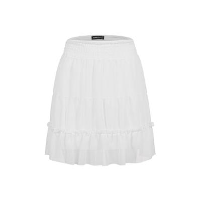 Minirock CLOUD 5IVE "CLOUD 5IVE Skirt", Damen, Gr. XXL, weiß, 100% Polyester, unifarben, normal, Röcke Minirock