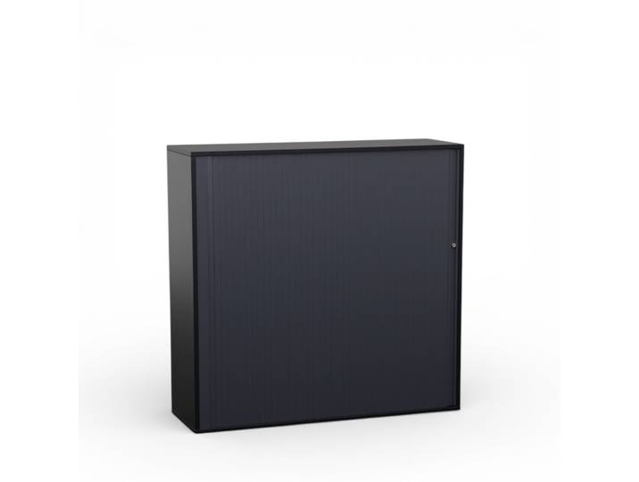 Rollladenschrank Tradingzone GO Swiss 120.0 x 40.0 cm, 3 Ordner hoch, Schwarz/Schwarz, Neu - Optimale Raumnutzung