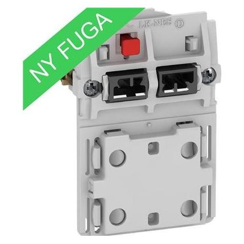 LK FUGA Doppelsteckdose 2-polig mit Schaltern 1,5 Modul, ohne Tangente und Deckel. (5703302157063)