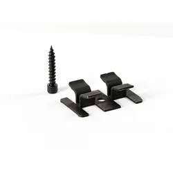 NATURinFORM WPC Montageklammerset V2A Edelstahl, 100 Klammern und Schrauben 4,2x20mm schwarz,mit Bit u. Verlegehilfe