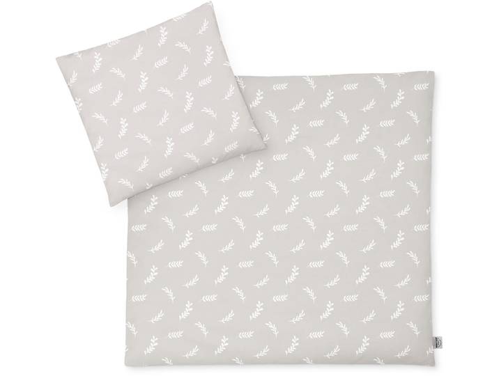 Kinderbettwäsche JULIUS ZÖLLNER Twiggy , beige (natur), B/L: 80cm x 80cm, 1 Stk., 1 Stk., Jersey, B/L: 35cm x 40cm, 2 Stk., Jersey, Obermaterial: 100% Baumwolle, Bettwäsche, Kinderbettwäsche